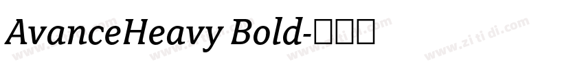AvanceHeavy Bold字体转换